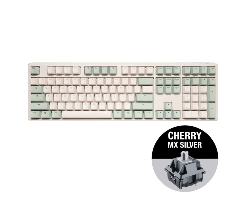 Клавиатура Геймърскa механична клавиатура Ducky One 3 Matcha Full-Size, Cherry MX Silver 2