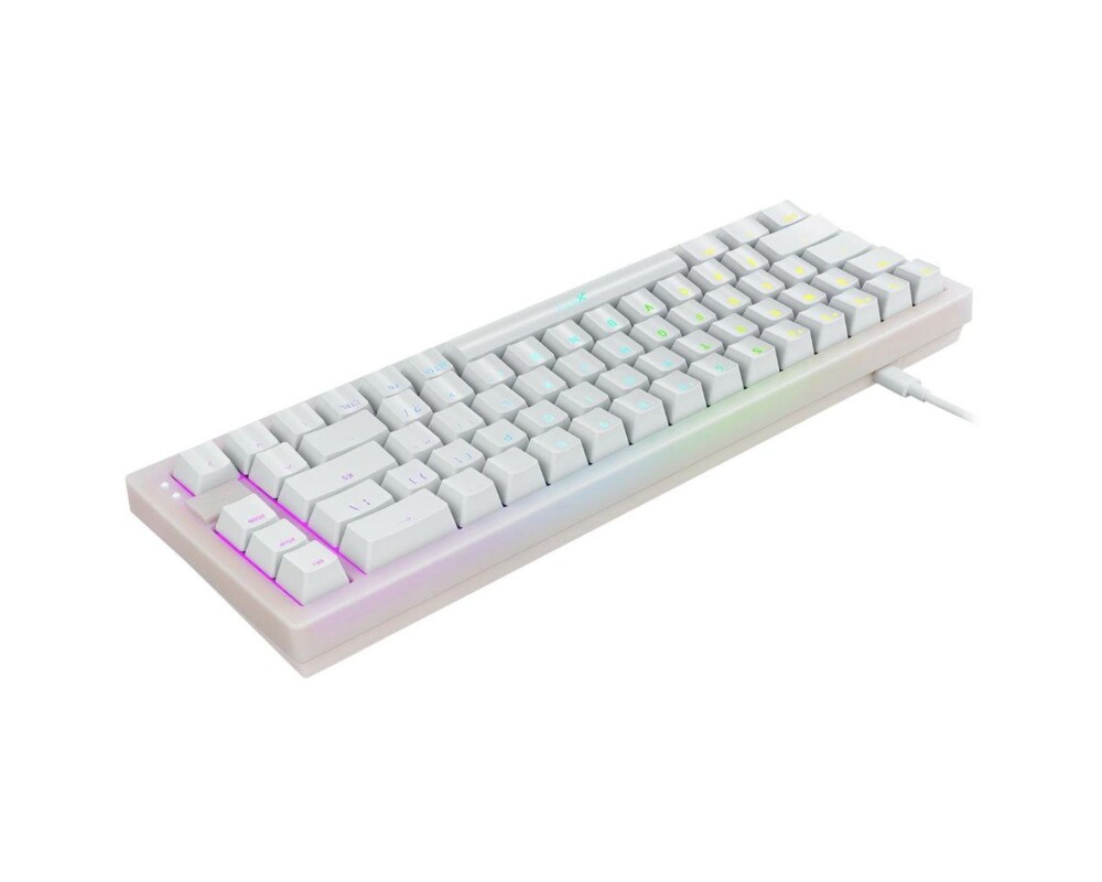 Клавиатура Геймърскa механична клавиатура XTRFY K5 Transperant White, 65% Hotswap RGB US Layout Kailh Red 4