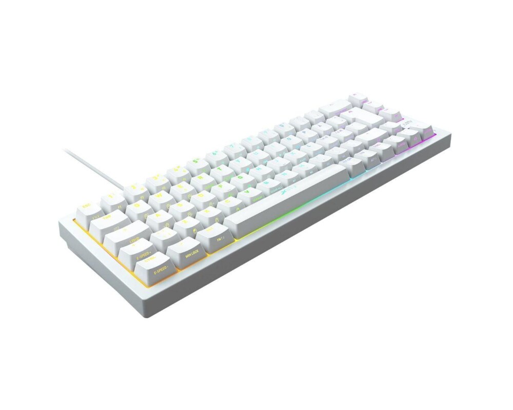 Клавиатура Геймърскa механична клавиатура XTRFY K5 Transperant White, 65% Hotswap RGB UK Layout Kailh Red 3