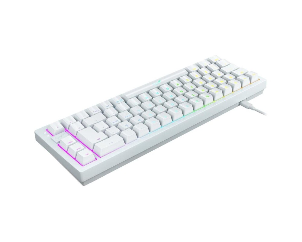 Клавиатура Геймърскa механична клавиатура XTRFY K5 Transperant White, 65% Hotswap RGB UK Layout Kailh Red 4
