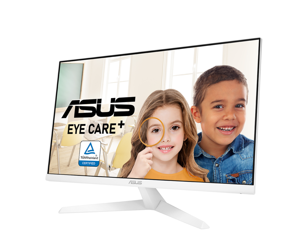 Монитор ASUS VY279HE-W, 27" FHD(1920x1080), IPS, 75Hz, IPS, 1ms, Blue Light Filter, Flicker Free, HDMI, D-Sub 3