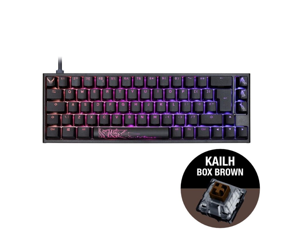 Клавиатура Геймърскa механична клавиатура Ducky x PowerColor One 2 SF RGB, Kailh BOX White 11