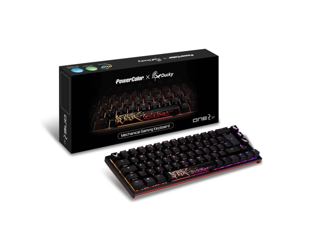Клавиатура Геймърскa механична клавиатура Ducky x PowerColor One 2 SF RGB, Kailh BOX White 8