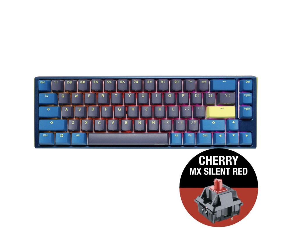 Клавиатура Геймърскa механична клавиатура Ducky One 3 Daybreak SF 65%, Cherry MX Silent Red 2