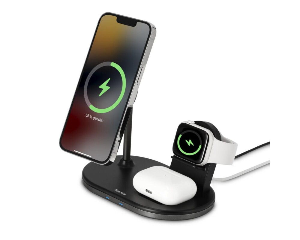 Зарядно Безжично  HAMA MagCharge, За iPhone AirPods, Черен 4