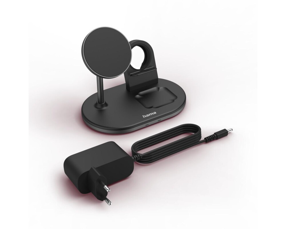 Зарядно Безжично  HAMA MagCharge, За iPhone AirPods, Черен 6