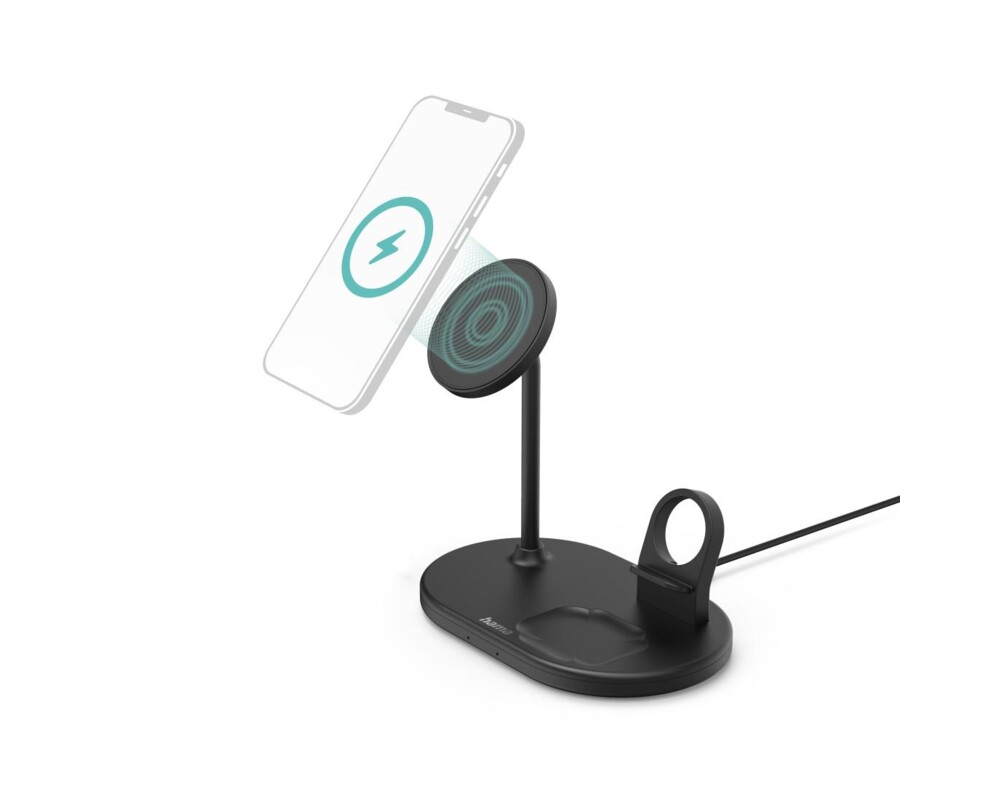 Зарядно Безжично  HAMA MagCharge, За iPhone AirPods, Черен 2