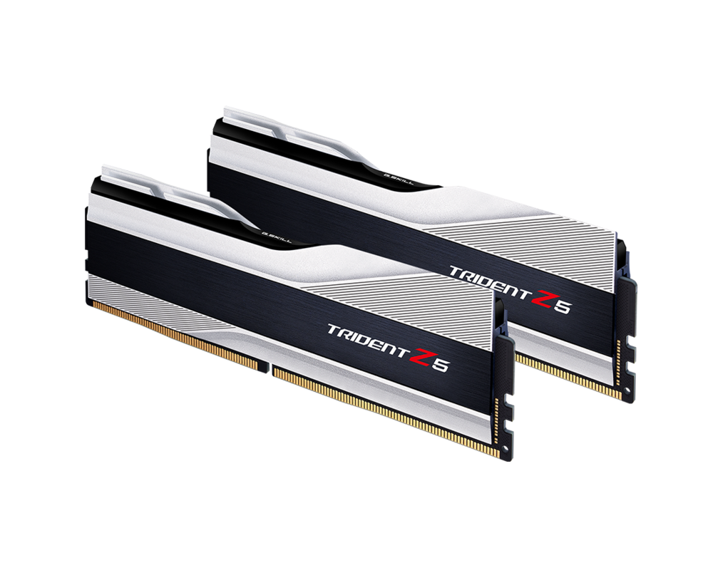 Памет G.SKILL Trident Z5 Silver, 32GB(2x16GB), DDR5, PC5-44800, 5600MHz, CL36, F5-5600J3636C16GX2-TZ5S 3