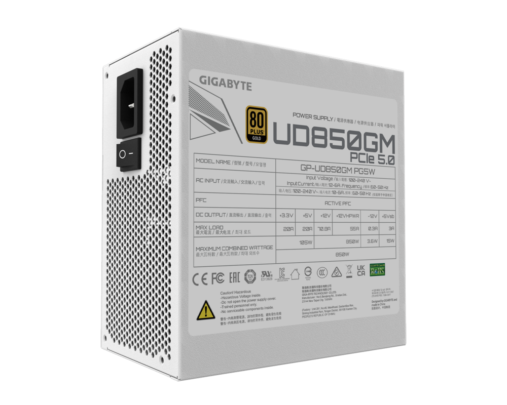 Захранване Gigabyte UD850GM PG5W, 850W 18