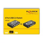 Кабел Превключвател Delock Ръчен, 4 x USB 2.0 порта, Черен 5