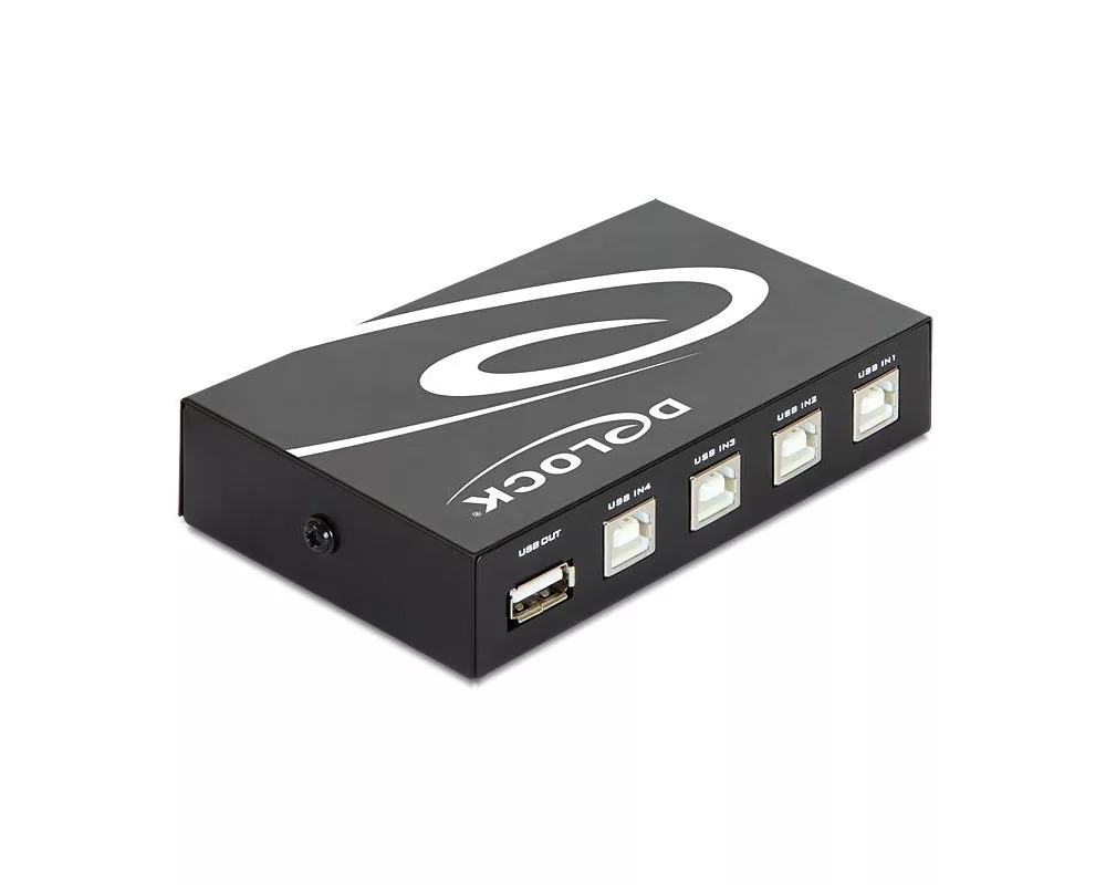 Кабел Превключвател Delock Ръчен, 4 x USB 2.0 порта, Черен 2