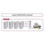 Кабел Превключвател Delock Ръчен, 4 x USB 2.0 порта, Черен 4
