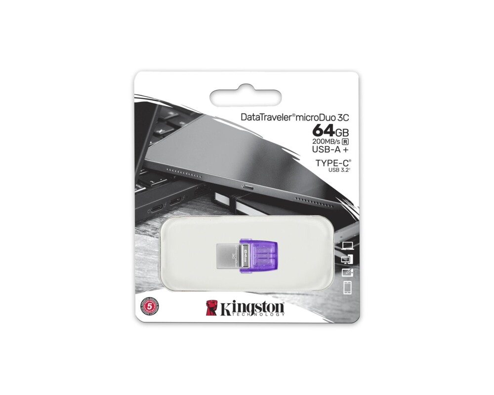 Флаш памет KINGSTON 64GB DataTraveler microDuo 3C 200MB 7