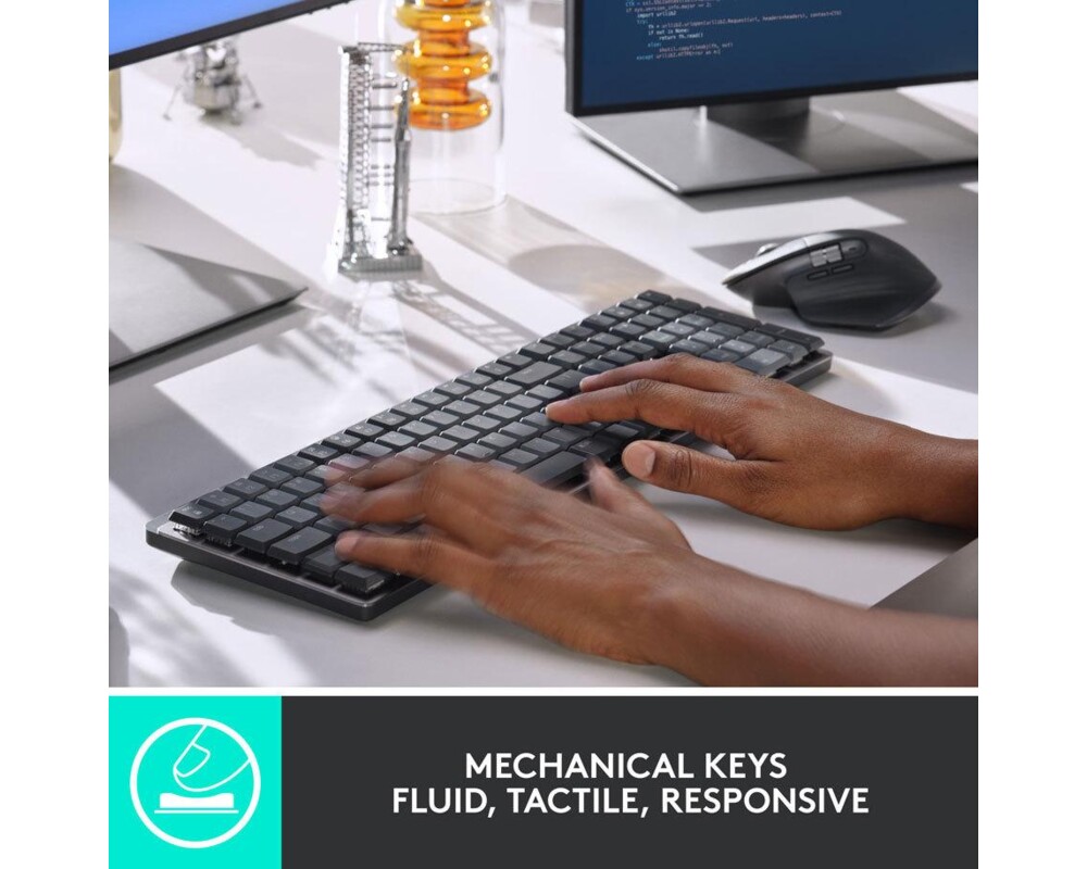 Клавиатура LOGITECH MX Mechanical Wireless Illuminated Performance Keyboard - GRAPHITE - (US) INTL - 2.4GHZ 15