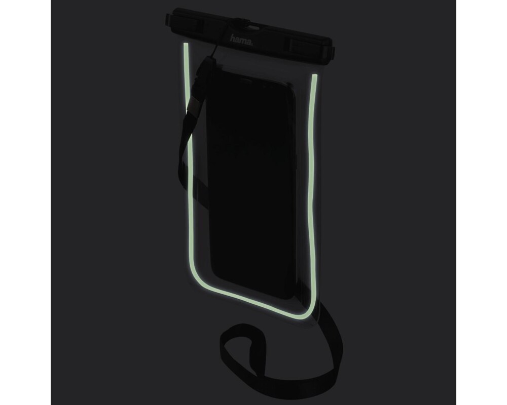 Калъф Чанта за смартфон HAMA Playa, Размер XXL, Водоустойчива IPX8, Прозрачен/Черен 5