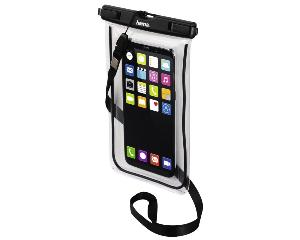 Калъф Чанта за смартфон HAMA Playa, Размер XXL, Водоустойчива IPX8, Прозрачен/Черен 2