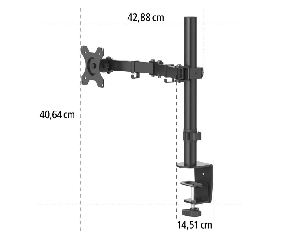 Стойка HAMA Регулируема, 13" - 32", 10 кг, Swivel/Tilt, Черен 6