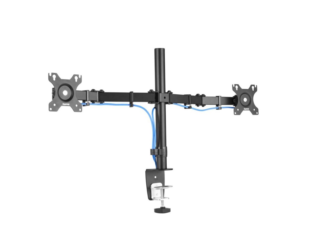 Стойка за 2 монитора за бюро HAMA Регулируема, 13" - 32", 8 кг, Swivel/Tilt, Черна 2