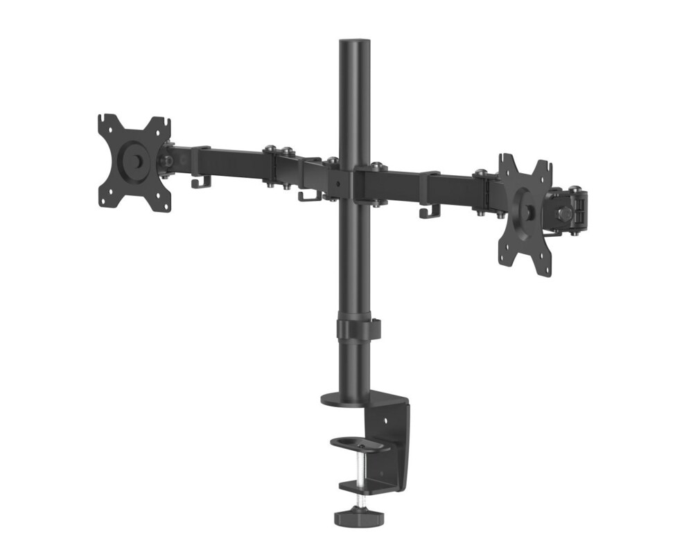 Стойка за 2 монитора за бюро HAMA Регулируема, 13" - 32", 8 кг, Swivel/Tilt, Черна 5