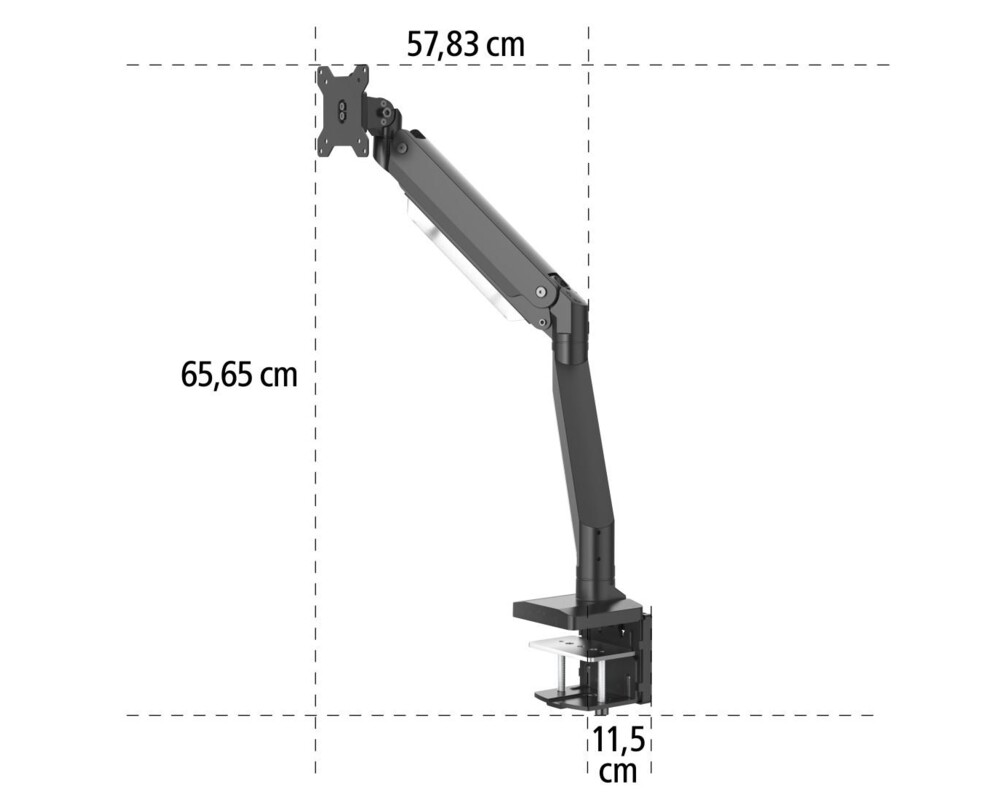 Стойка HAMA, Регулируема, Амортисьор, 13" - 35", 15 кг, Черна 16
