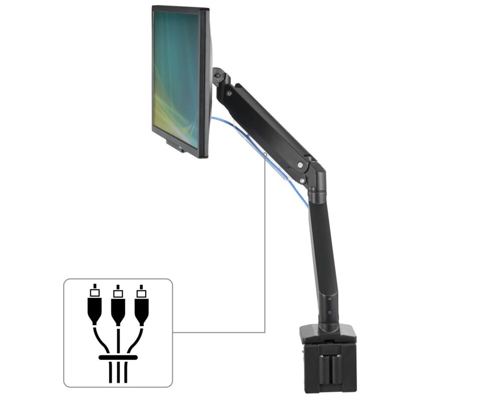 Стойка HAMA, Регулируема, Амортисьор, 13" - 35", 15 кг, Черна 5