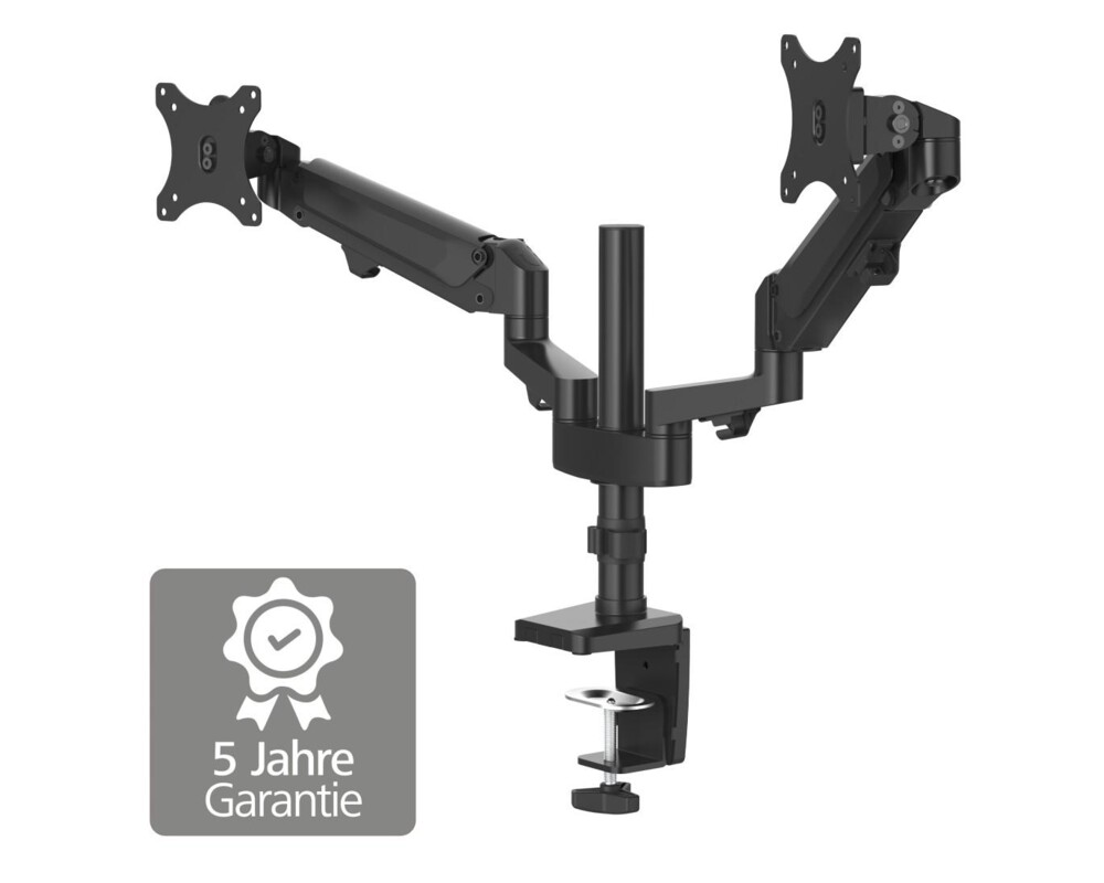 Стойка за 2 монитора за бюро HAMA, Регулируема, Амортисьор, 13" - 32", 12 кг, Черна 5