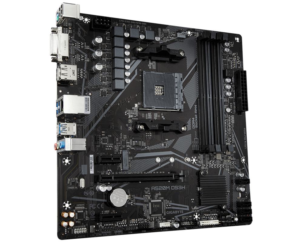 Дънна платка GIGABYTE A520M-DS3H 3