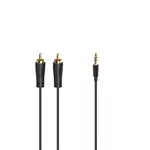 <span>Аудио кабел</span> HAMA, 3.5 mm жак мъжко - 2 x Чинч мъжко, 3.0м, Essential, Черен <span class='catalog-num-in-name'>HAMA-205261</span> - 