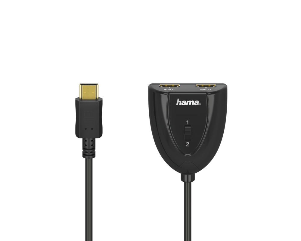 Адаптери Превключвател 2 в 1 HDMI, 2 x HDMI женско - HDMI мъжко, Черен