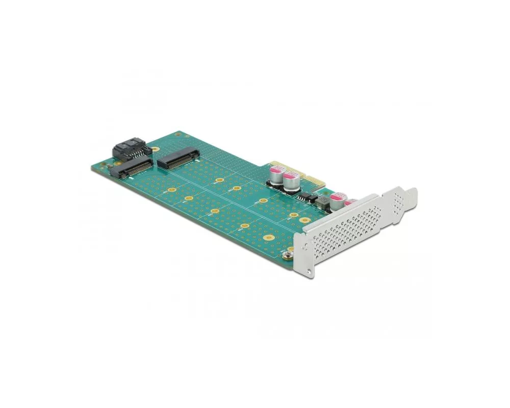 Контролер Карта PCI Express x4 Delock към 1x M.2 Key B + 1x M.2 NVMe M.2 Key M, Low Profile 4