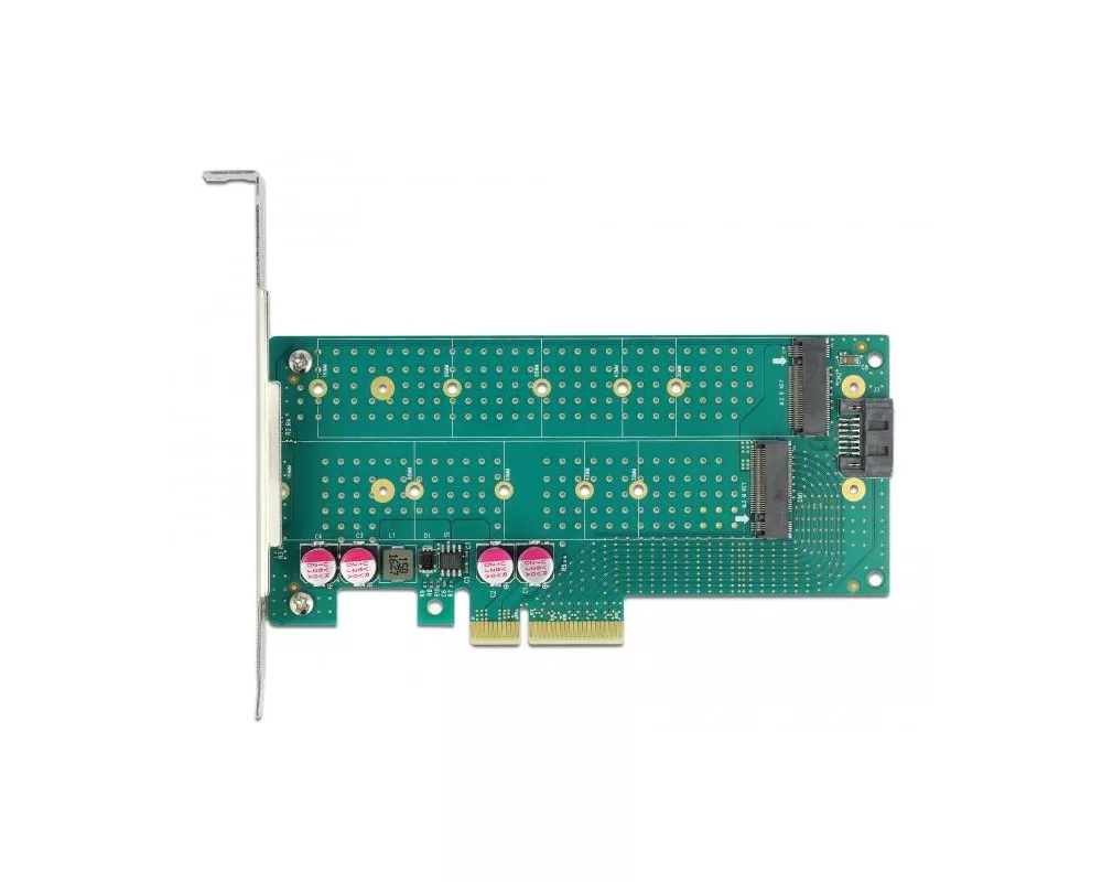 Контролер Карта PCI Express x4 Delock към 1x M.2 Key B + 1x M.2 NVMe M.2 Key M, Low Profile 5