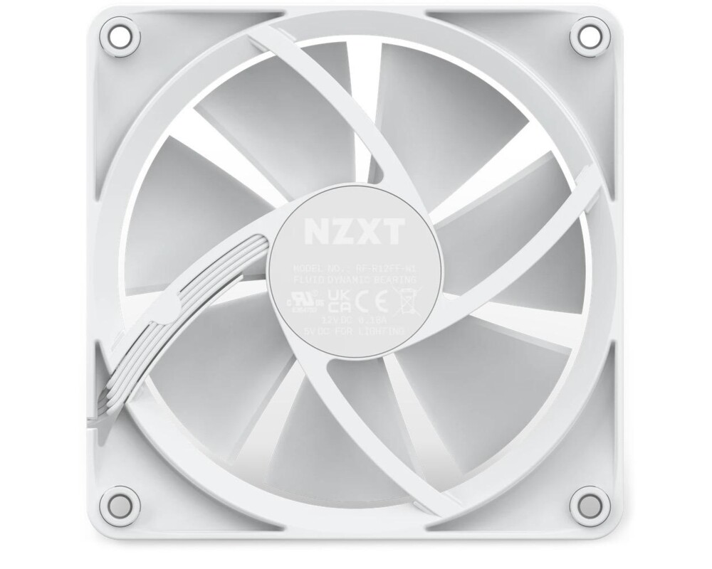 Вентилатор NZXT F120 RGB Бял 6