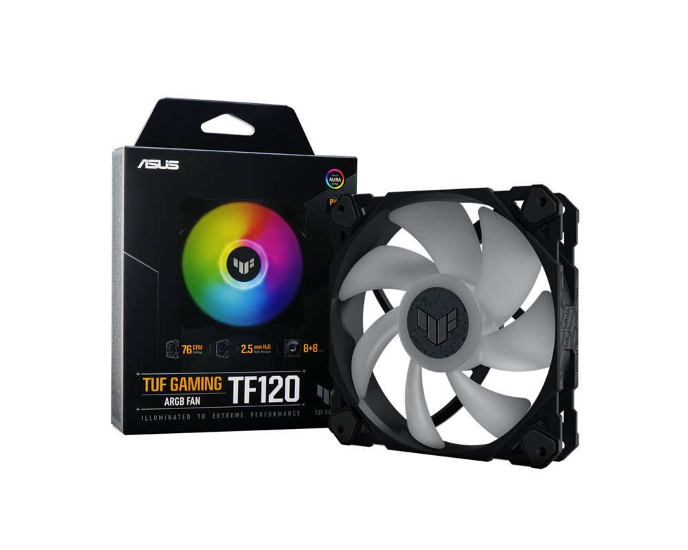 Вентилатор ASUS TUF GAMING TF120, 120mm, 1900 rpm, ARGB 7