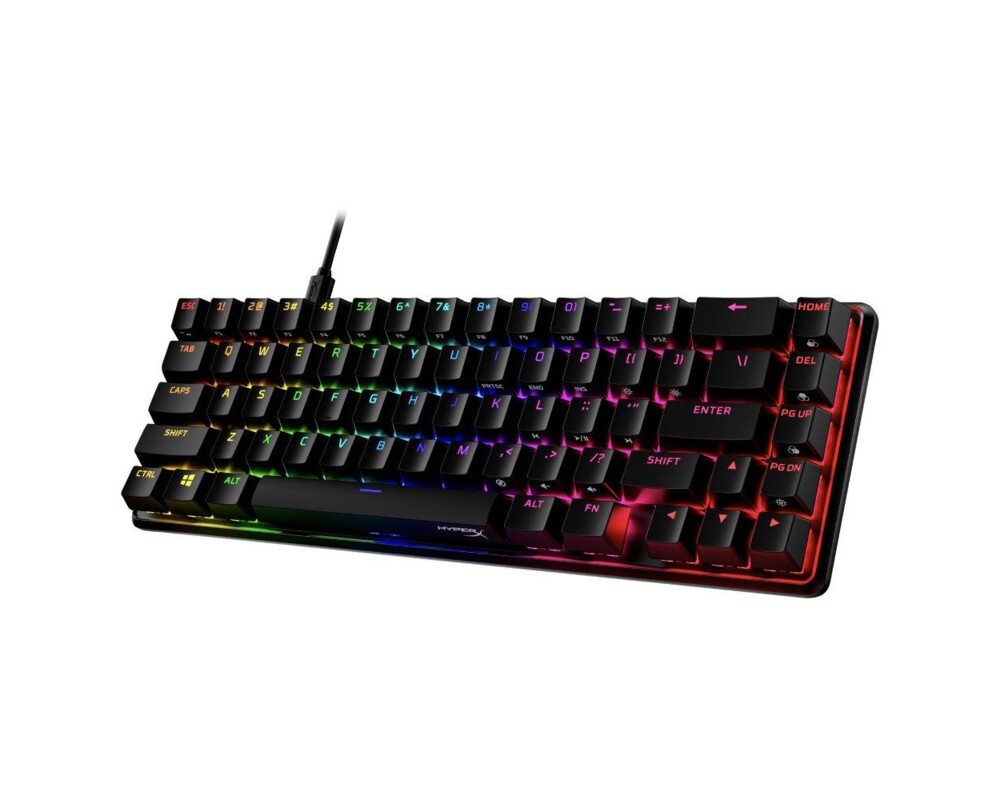 Клавиатура Геймърскa механична клавиатура HyperX Alloy Origins 65, HyperX Aqua суичове, Черен 2