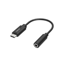  Аудио адаптер HAMA, USB-C мъжко - 3.5 mm аудио жак женско, Стерео, Черен 484154 HAMA-200318 на топ цена - PIC.bg