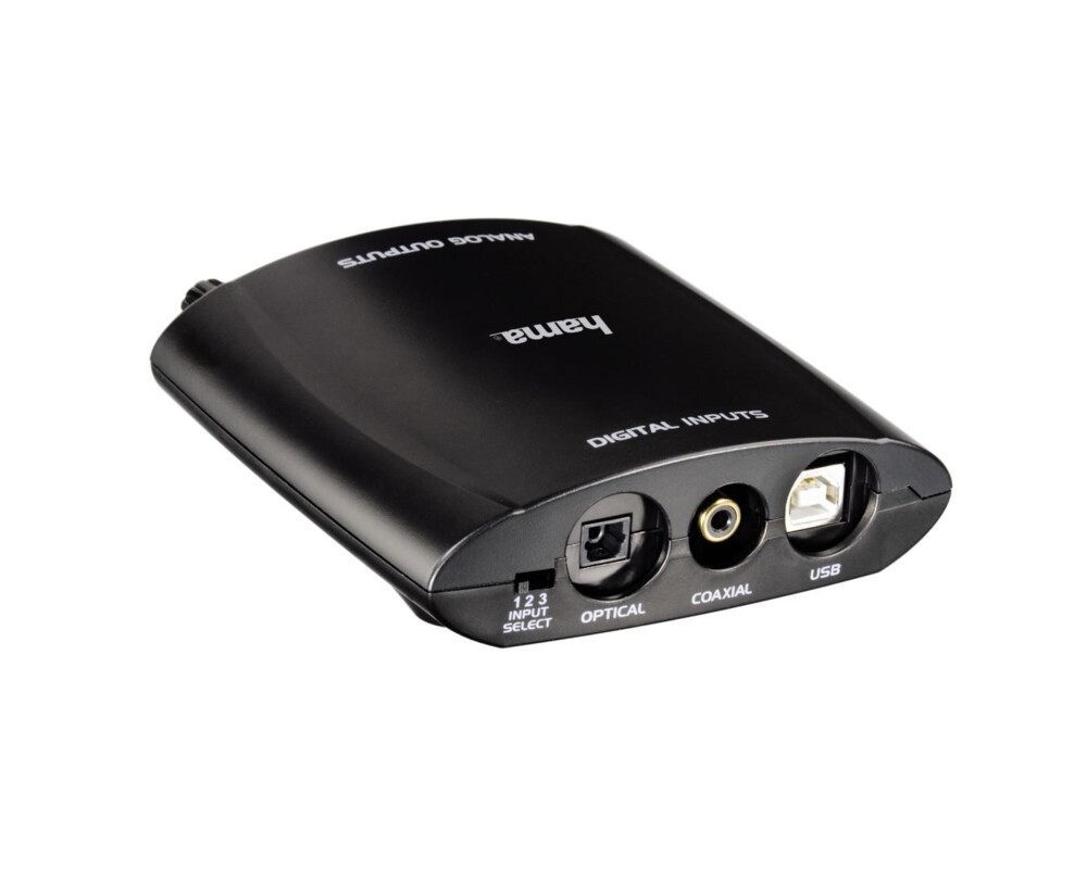 Аудио кабел конвертор HAMA AC82, Цифров към аналогов, Черен 2