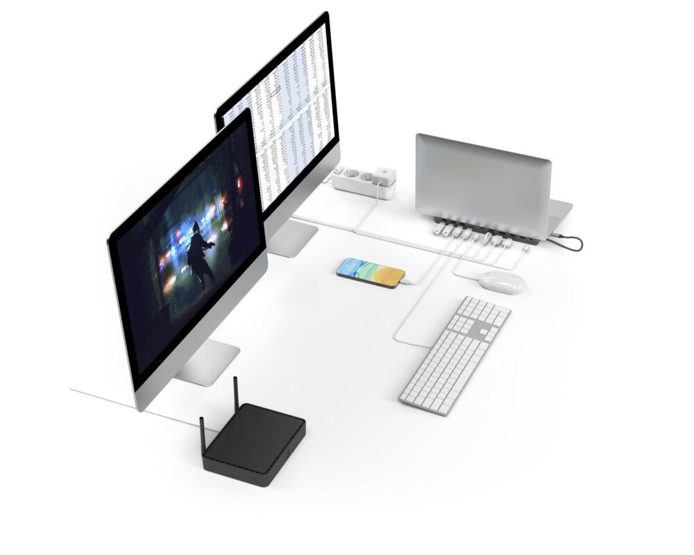Докинг станция Докинг станция 10 в 1 HAMA Connect2Office Pro, USB-A, USB-C (PD), HDMI, DP, LAN/Ethernet, Сива 5
