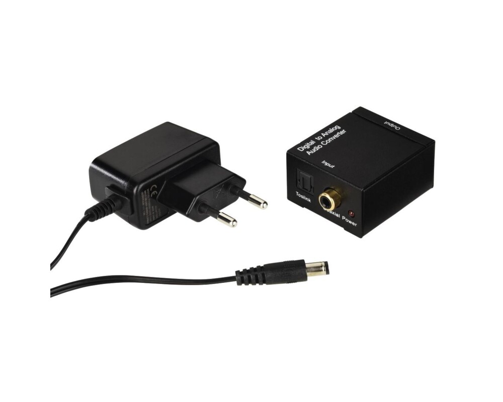 Аудио кабел конвертор HAMA AC80, Цифров към аналогов, Черен 3