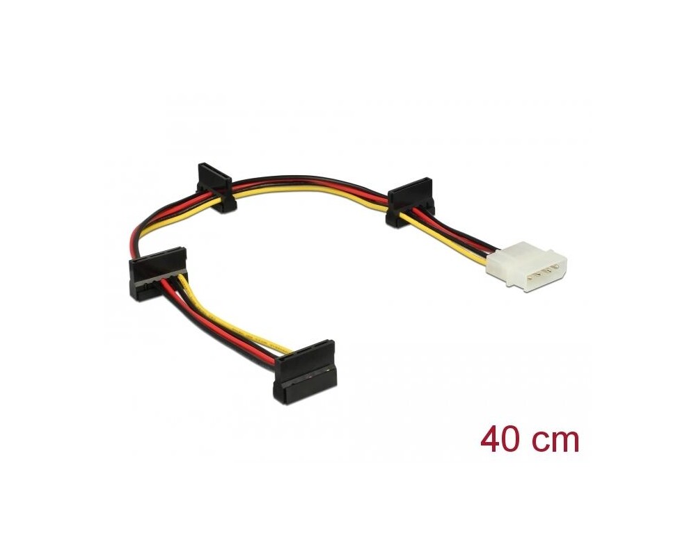 Кабел Power Molex 4 Pin > 4 x SATA 15 Pin, 40cm 2