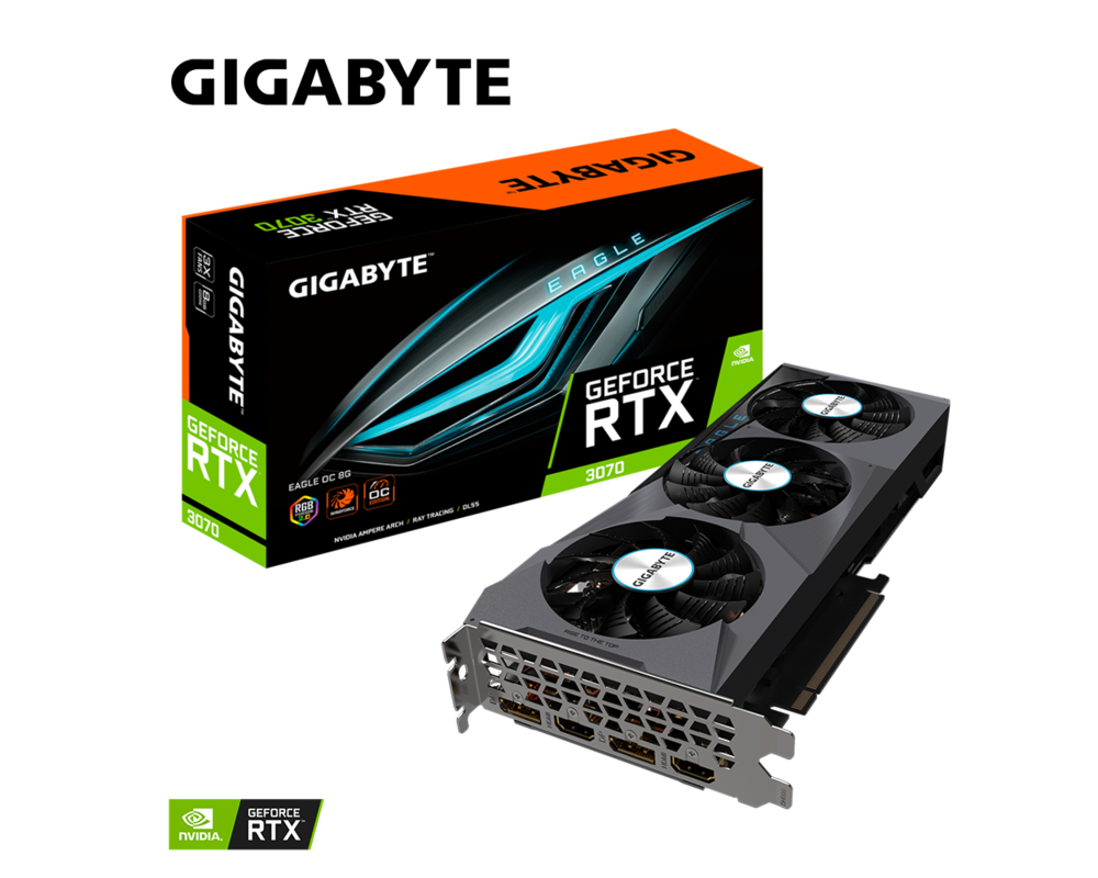 Видеокарта Gigabyte GeForce RTX 3070 EAGLE OC 8GB GDDR6 8