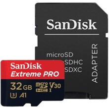  Sandisk Extreme® Pro microSDHC Card, 32GB, SD Adapter, Class 10, A1, V30, UHS-I, U3, 100Mb/s 529343 SDSQXCG-032G-GN6MA на топ цена - PIC.bg