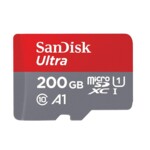 <span>Флаш карта</span> SANDISK Ultra, microSD, UHS-I, 200GB Class 10, U1, A1, 100 Mb/s, + SD Adapter <span class='catalog-num-in-name'>SDSQUAR-200G-GN6MA</span> - 