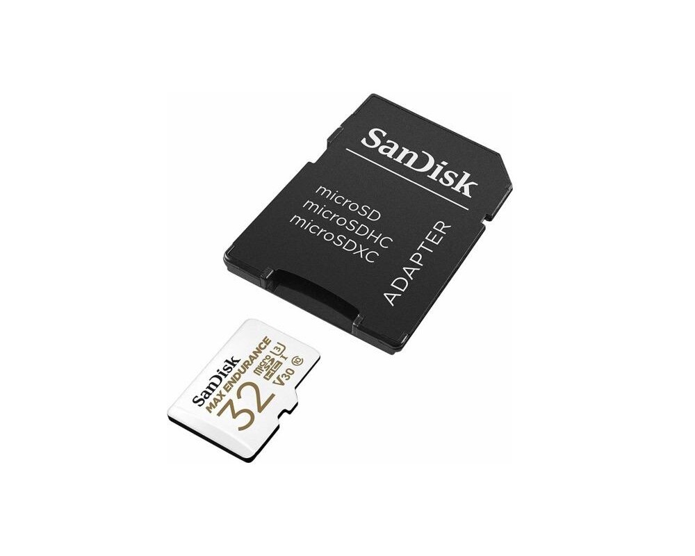 Флаш карта SANDISK High Endurance, microSDXC, 32GB, U3, 100 Mb/s, SD адаптер 4