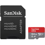 Флаш карта SANDISK Ultra microSDHC, 64GB, A1, UHS-I, U1, Class 10, 120MB/s, Адаптер 2