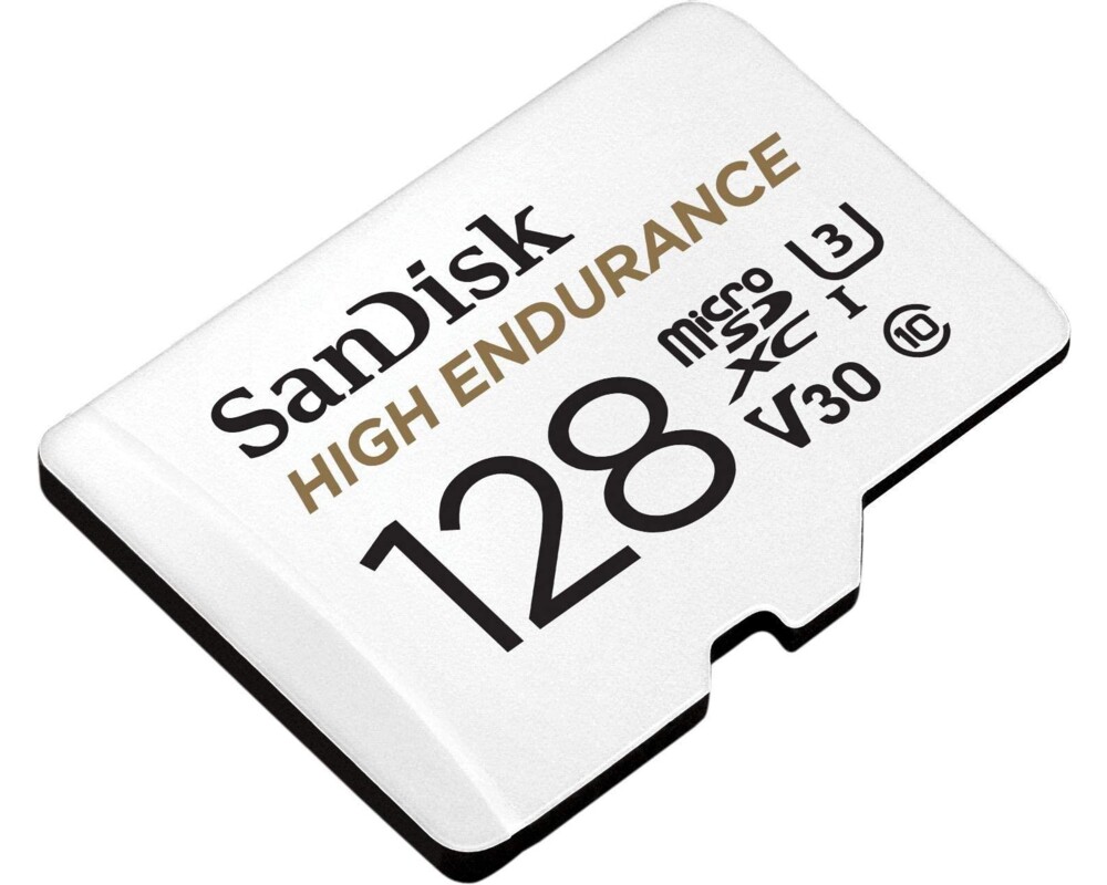 Флаш карта SANDISK High Endurance micro SDHC UHS-I, A1, SD Адаптер, 128GB, Class 10, 100Mb/s 2