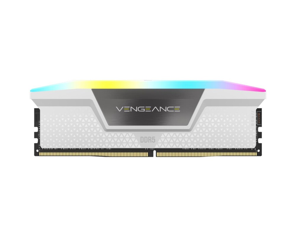 Памет Corsair Vengeance White RGB 32GB(2x16GB) DDR5 PC5-41600 5200MHz CL40 CMH32GX5M2B5200C40W 3