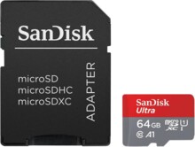  SANDISK Ultra microSDXC 64GB + SD Adapter 544031 SDSQUAB-064G-GN6MA на топ цена - PIC.bg