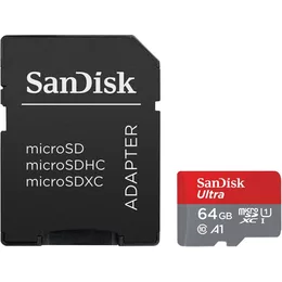  SANDISK Ultra microSDXC 64GB + SD Adapter 544031 SDSQUAB-064G-GN6MA на топ цена - PIC.bg