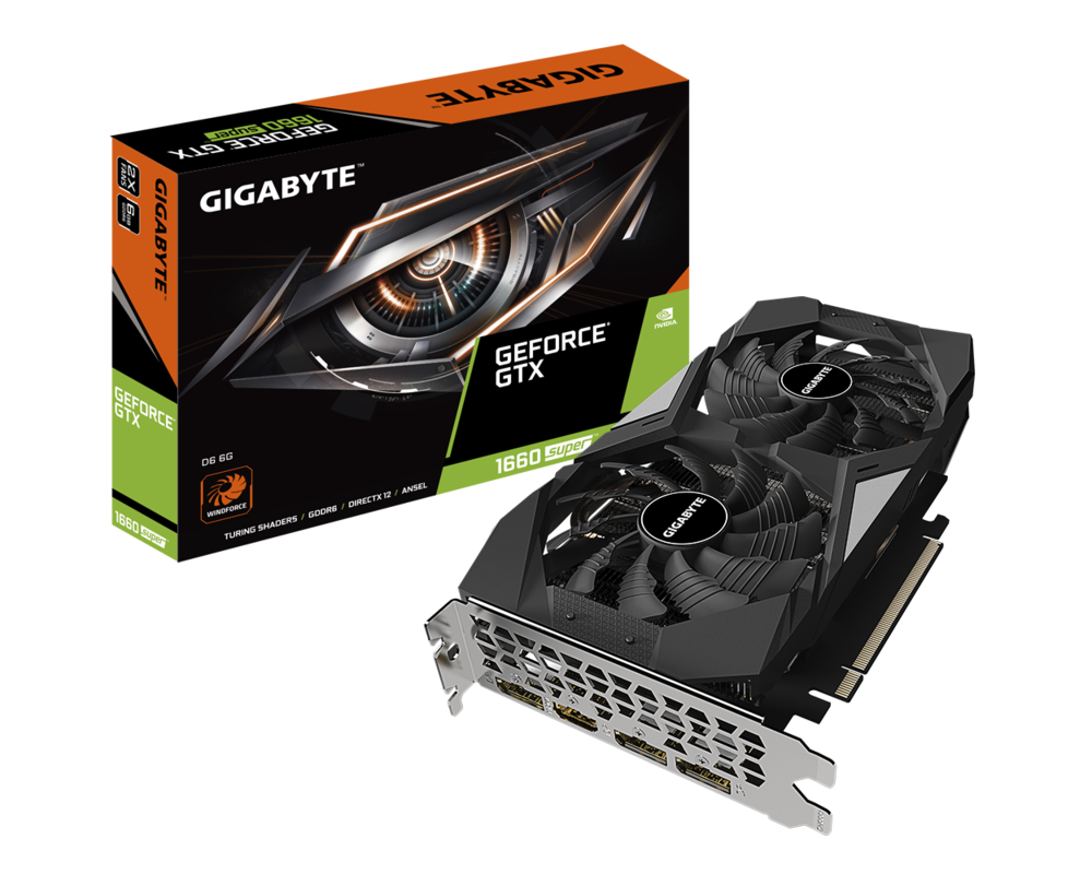 Видеокарта Gigabyte GeForce GTX 1660 SUPER D6 6GB GDDR6 7