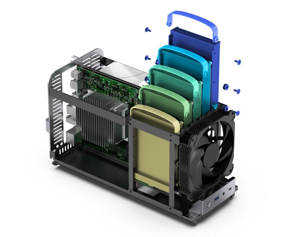 Кутия Jonsbo N1, ITX, Сива 3